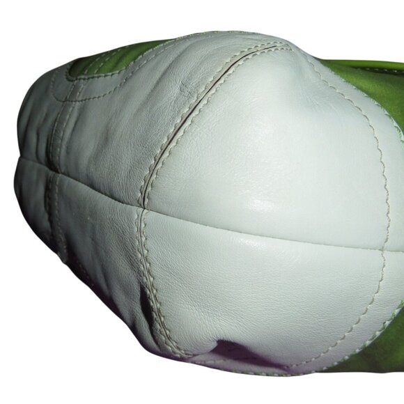 Coach 2006 Vintage Y2K Green & White Soho Twill & Leather Mini Tote - Picture 12 of 14